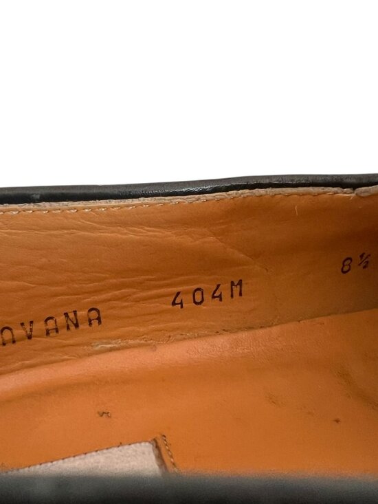 Mezlan loafers Havana black leather slip on shoes mens 8.5 tassel main image 5